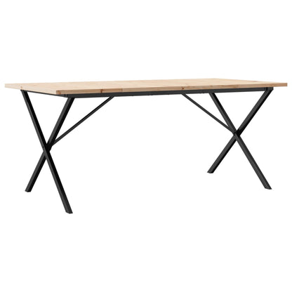 Jídelní Stůl S X Rámem 180 X 90 X 75,5 Cm Borové Dřevo A Ocel