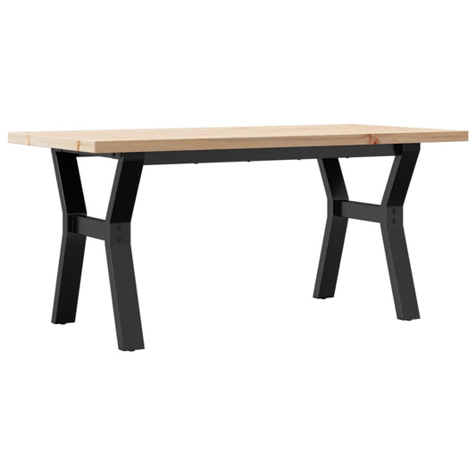Konferenční Stolek S Y Rámem 100X50X45,5 Cm Borovice A Ocel
