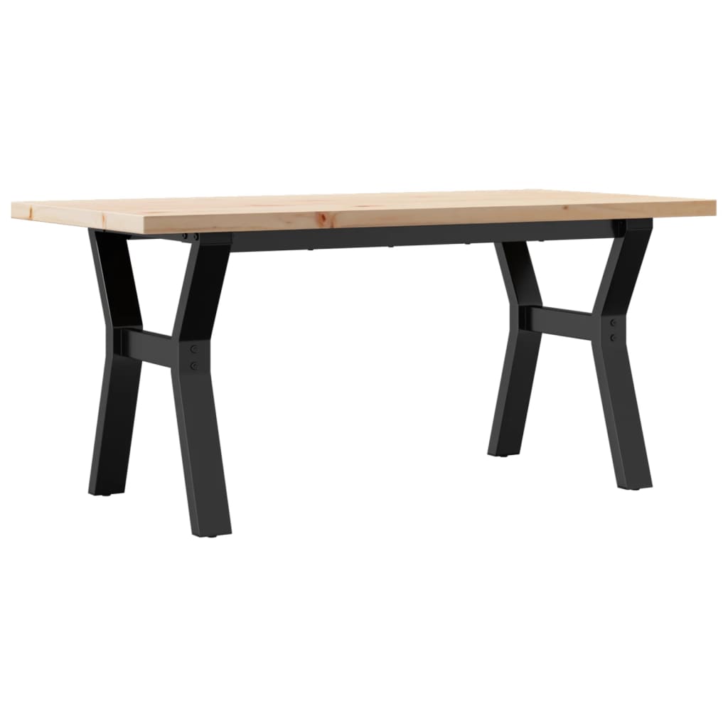Konferenční Stolek S Y Rámem 100X50X45,5 Cm Borovice A Ocel