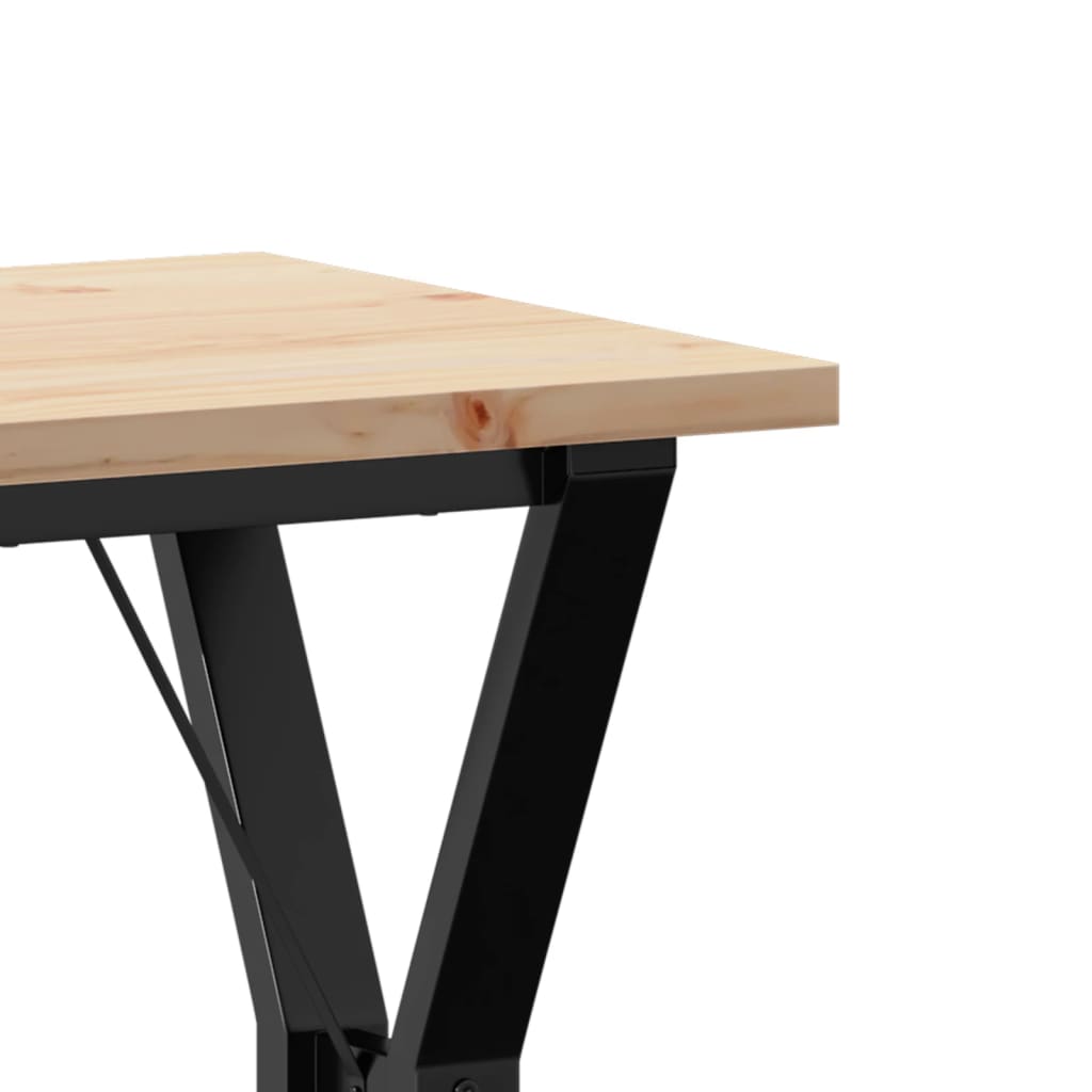 Jídelní Stůl S Y Rámem 50 X 50 X 75,5 Cm Borové Dřevo A Ocel