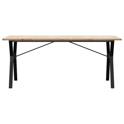 Jídelní Stůl S Y Rámem 180 X 90 X 75,5 Cm Borové Dřevo A Ocel