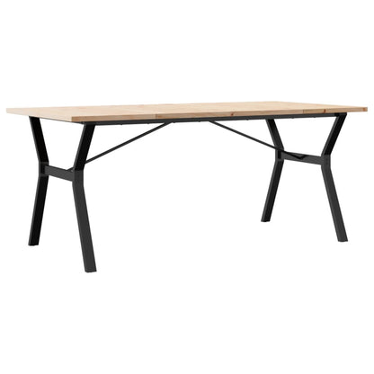 Jídelní Stůl S Y Rámem 180 X 90 X 75,5 Cm Borové Dřevo A Ocel