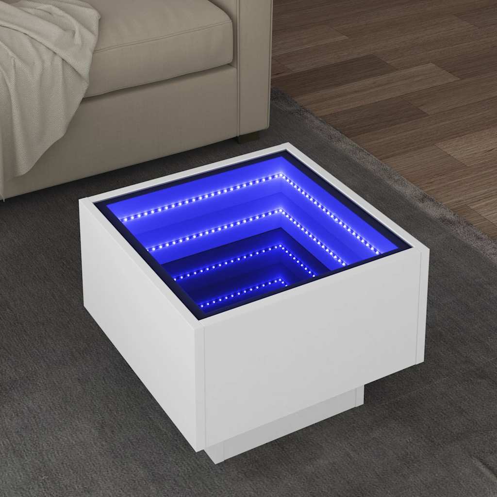 Odkládací Stolek S Led Kompozitní Dřevo