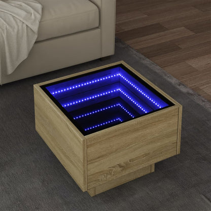 Odkládací Stolek S Led Kompozitní Dřevo