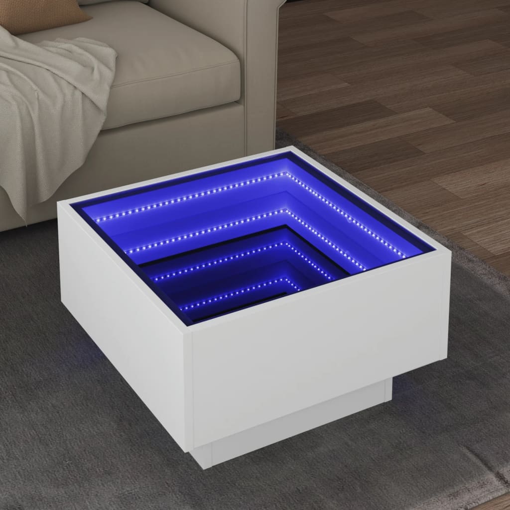 Odkládací Stolek S Led Kompozitní Dřevo