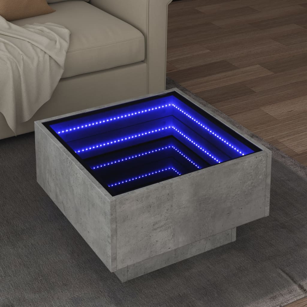 Odkládací Stolek S Led Kompozitní Dřevo
