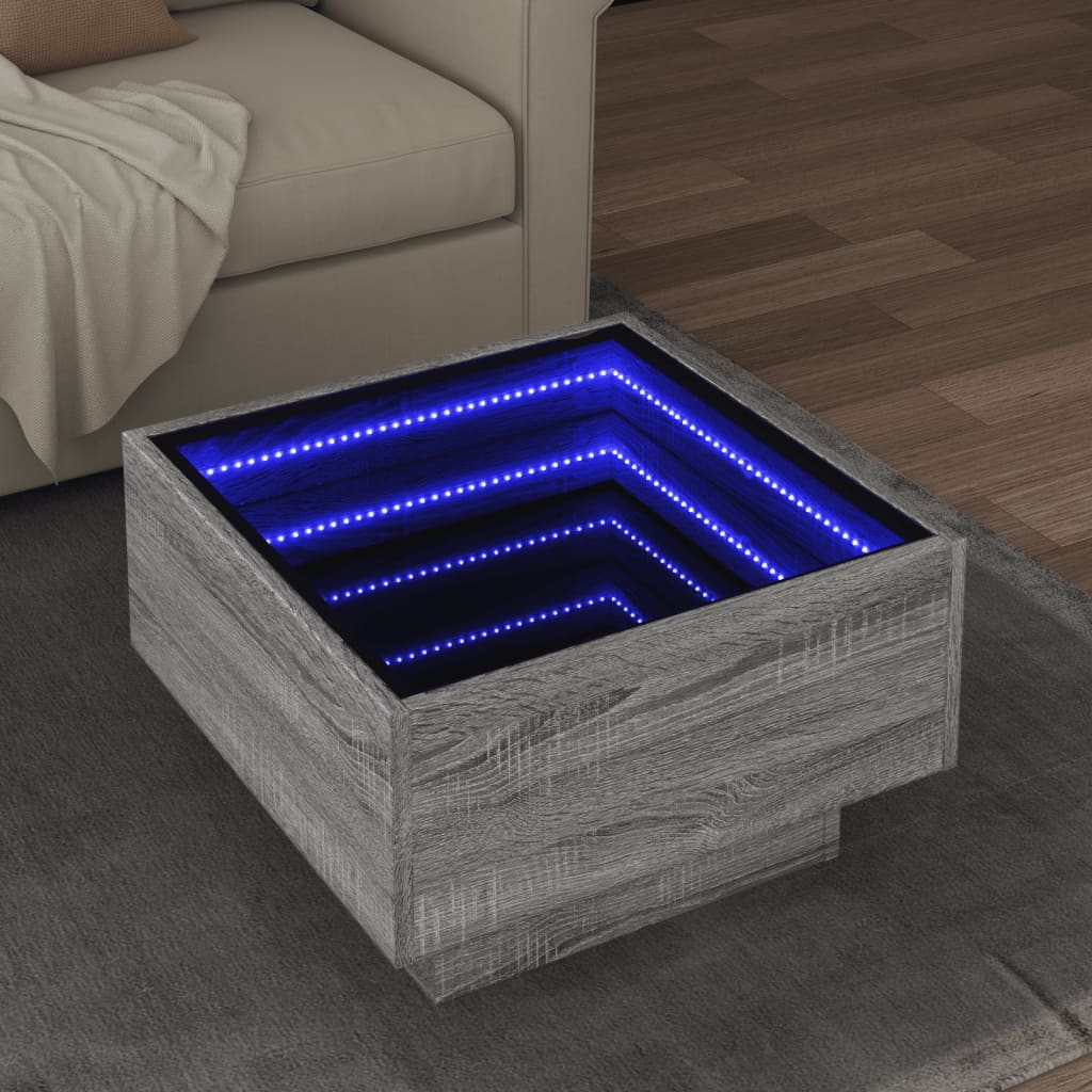 Odkládací Stolek S Led Kompozitní Dřevo