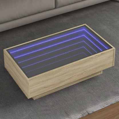 Odkládací Stolek S Led Kompozitní Dřevo