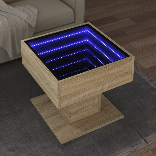 Konferenční Stolek S Led 50 X 50 X 45 Cm Kompozit