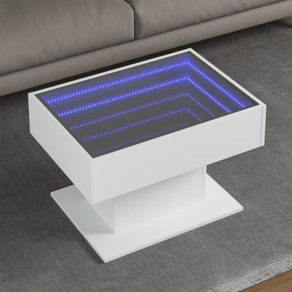 Konferenční Stolek S Led 50 X 50 X 45 Cm Kompozit