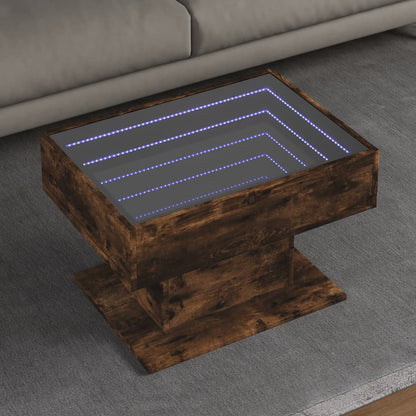 Konferenční Stolek S Led 50 X 50 X 45 Cm Kompozit