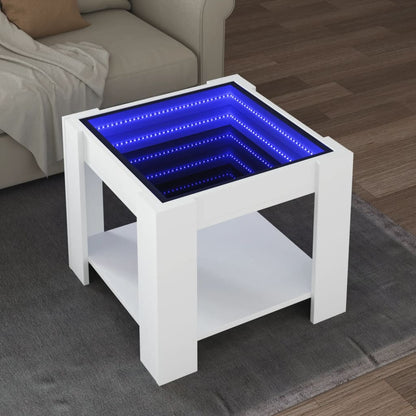 Konferenční Stolek S Led 53 X 53 X 45 Cm Kompozit