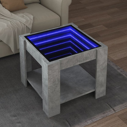 Konferenční Stolek S Led 53 X 53 X 45 Cm Kompozit