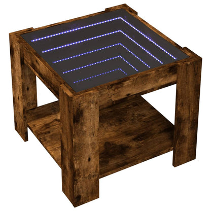 Konferenční Stolek S Led 53 X 53 X 45 Cm Kompozit