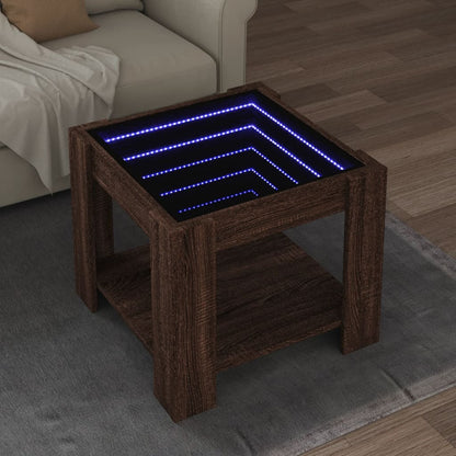 Konferenční Stolek S Led 53 X 53 X 45 Cm Kompozit