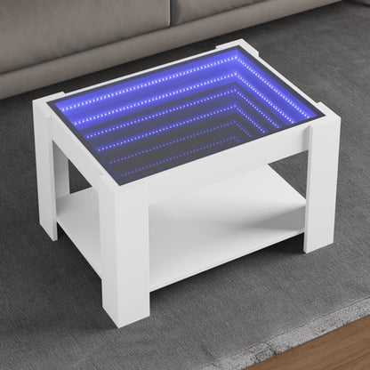 Konferenční Stolek S Led 53 X 53 X 45 Cm Kompozit