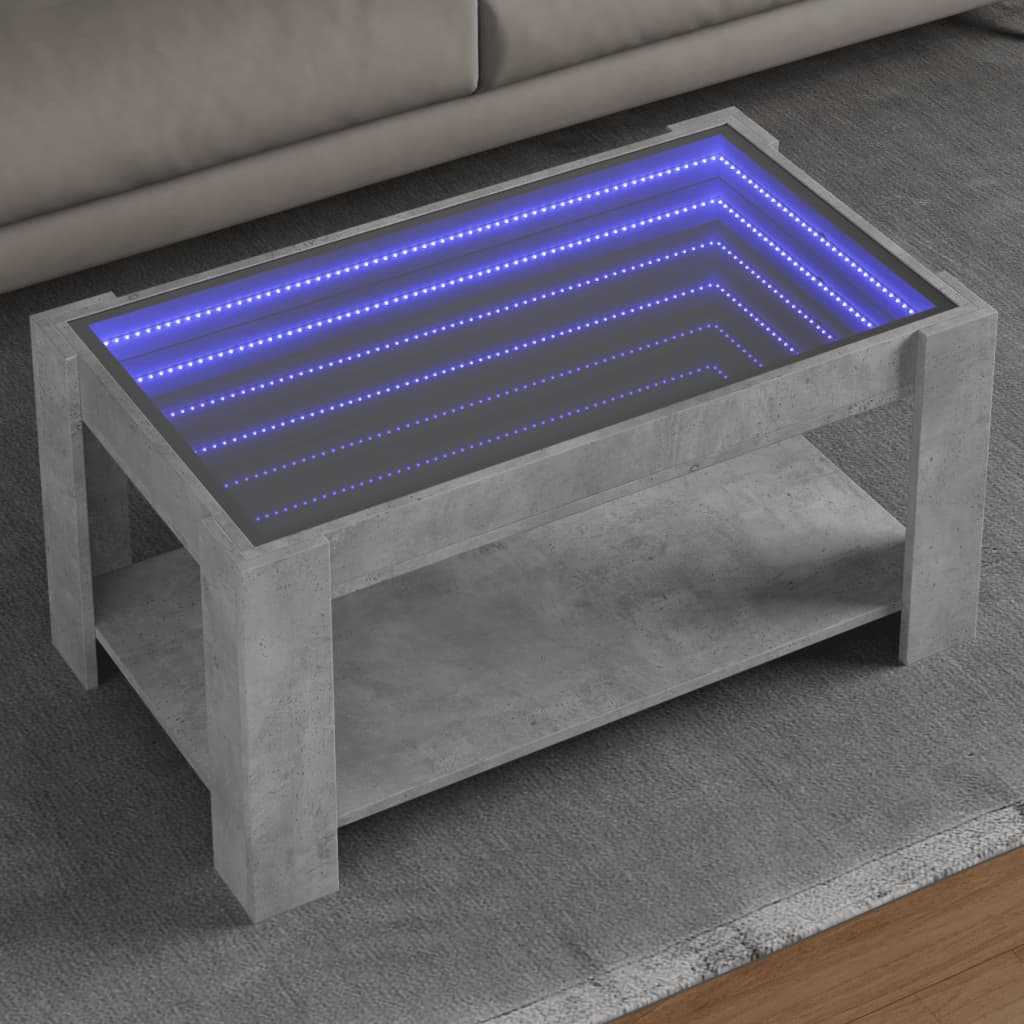 Konferenční Stolek S Led 53 X 53 X 45 Cm Kompozit
