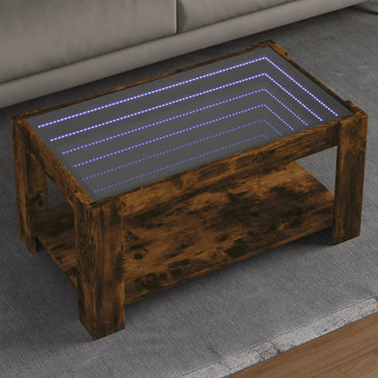 Konferenční Stolek S Led 53 X 53 X 45 Cm Kompozit
