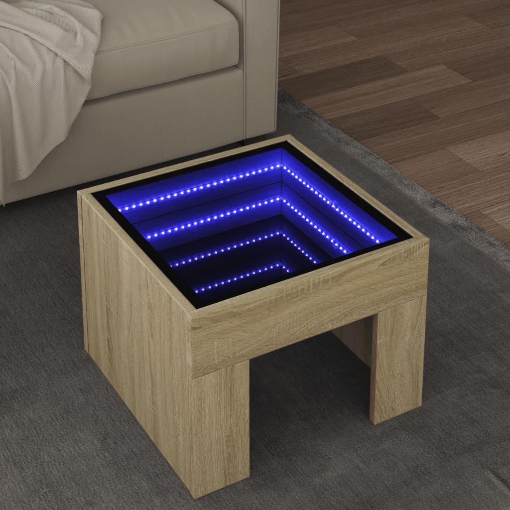 Konferenční Stolek S Infinity Led 40 X 40 X 30 Cm