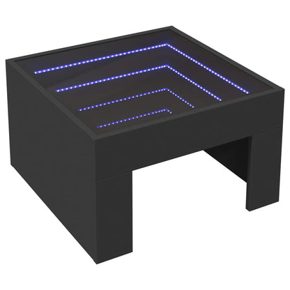 Konferenční Stolek S Infinity Led Černý 50 X 50 X 30 Cm