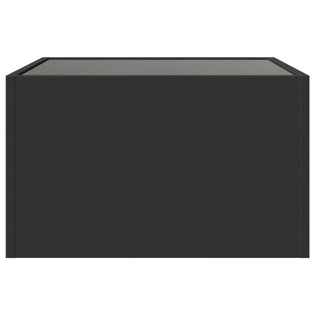 Konferenční Stolek S Infinity Led Černý 50 X 50 X 30 Cm
