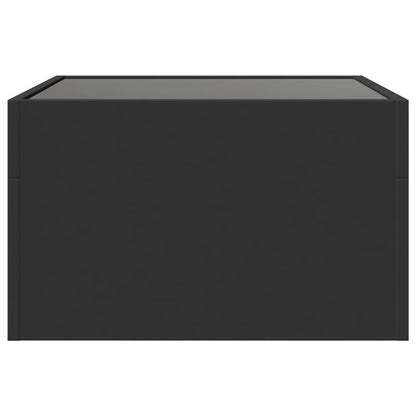 Konferenční Stolek S Infinity Led Černý 50 X 50 X 30 Cm
