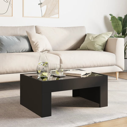 Konferenční Stolek S Infinity Led Černý 70 X 50 X 30 Cm Černá
