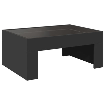 Konferenční Stolek S Infinity Led Černý 70 X 50 X 30 Cm Černá