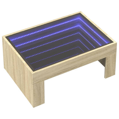 Konferenční Stolek S Infinity Led 70 X 50 X 30 Cm Dub Sonoma