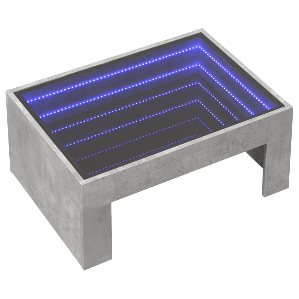 Konferenční Stolek S Infinity Led Betonově Šedý 70 X 50 X 30 Cm Betonová Šedá