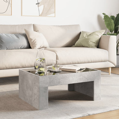 Konferenční Stolek S Infinity Led Betonově Šedý 70 X 50 X 30 Cm Betonová Šedá