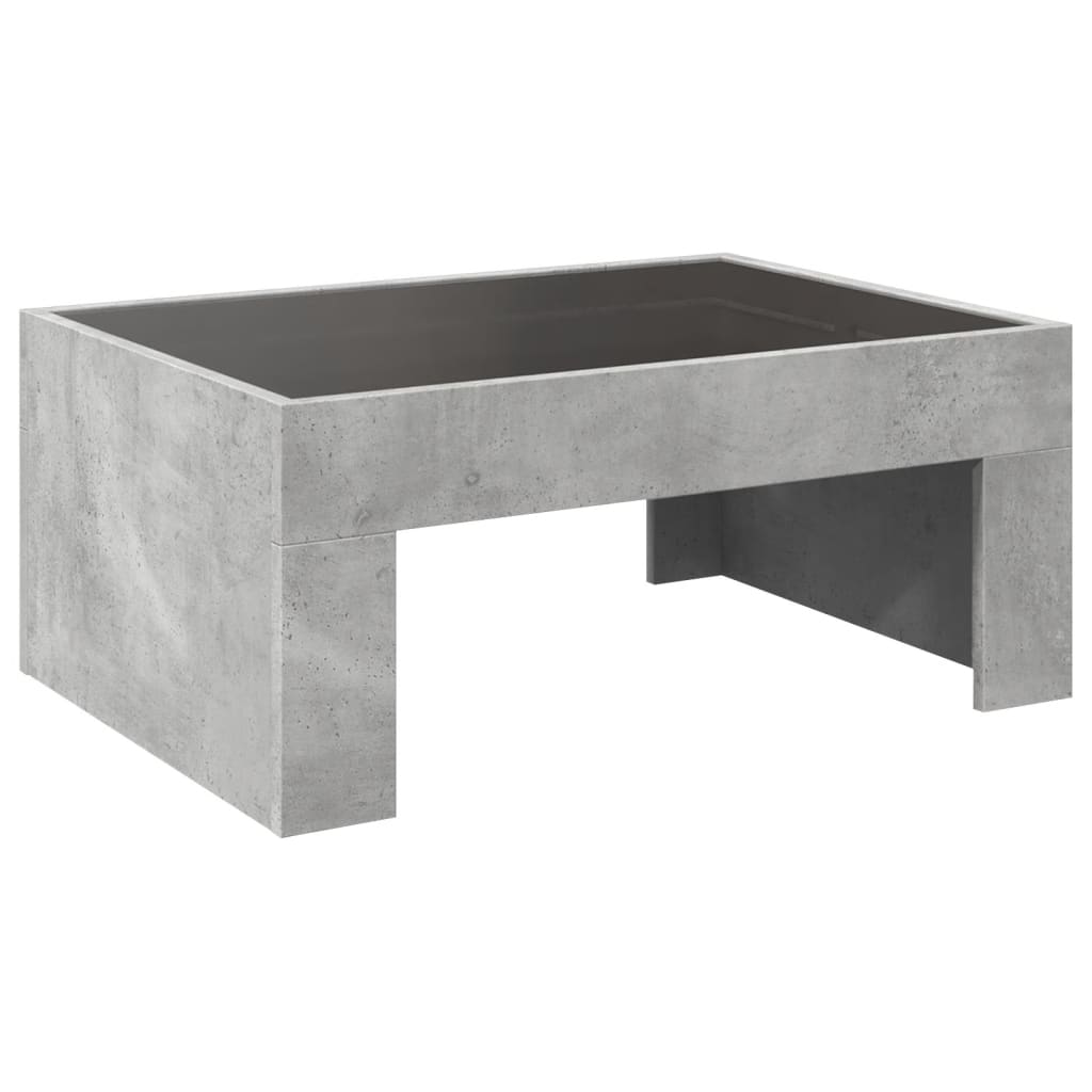 Konferenční Stolek S Infinity Led Betonově Šedý 70 X 50 X 30 Cm Betonová Šedá