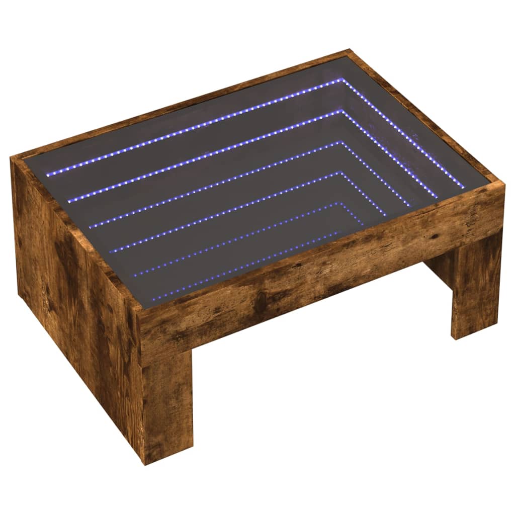 Konferenční Stolek S Infinity Led 70 X 50 X 30 Cm Kouřový Dub