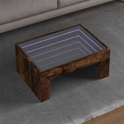 Konferenční Stolek S Infinity Led 70 X 50 X 30 Cm Kouřový Dub