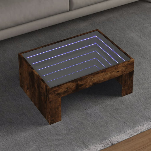 Konferenční Stolek S Infinity Led 70 X 50 X 30 Cm Kouřový Dub