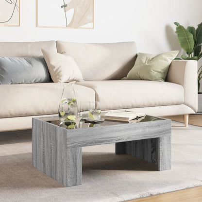 Konferenční Stolek S Infinity Led Šedý Sonoma 70 X 50 X 30 Cm Šedá Sonoma