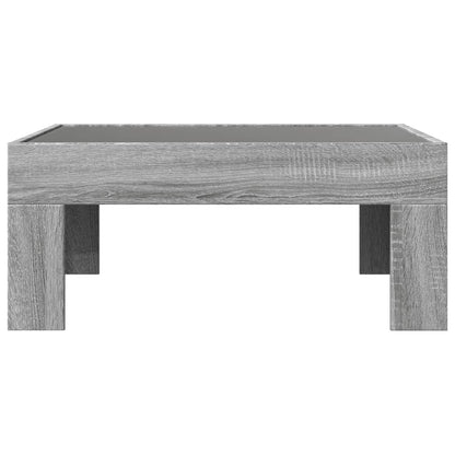Konferenční Stolek S Infinity Led Šedý Sonoma 70 X 50 X 30 Cm Šedá Sonoma