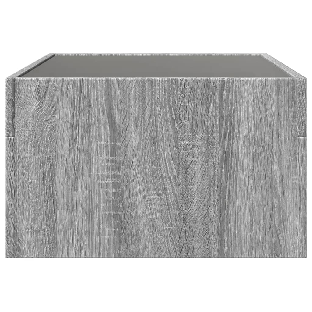 Konferenční Stolek S Infinity Led Šedý Sonoma 70 X 50 X 30 Cm Šedá Sonoma