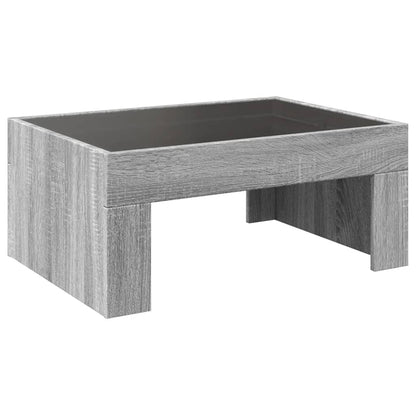 Konferenční Stolek S Infinity Led Šedý Sonoma 70 X 50 X 30 Cm Šedá Sonoma
