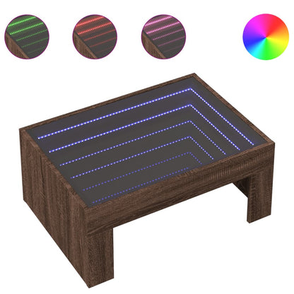 Konferenční Stolek S Infinity Led 70 X 50 X 30 Cm Hnědý Dub