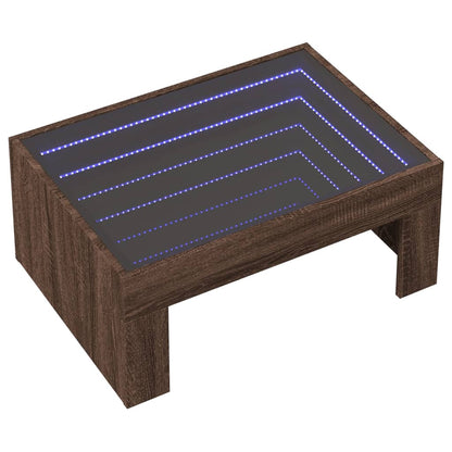 Konferenční Stolek S Infinity Led 70 X 50 X 30 Cm Hnědý Dub
