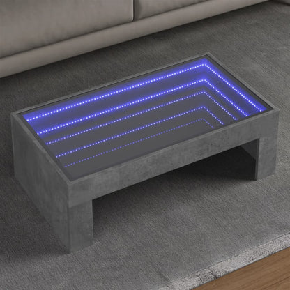 Konferenční Stolek S Infinity Led Betonově Šedý 70 X 50 X 30 Cm Betonová Šedá