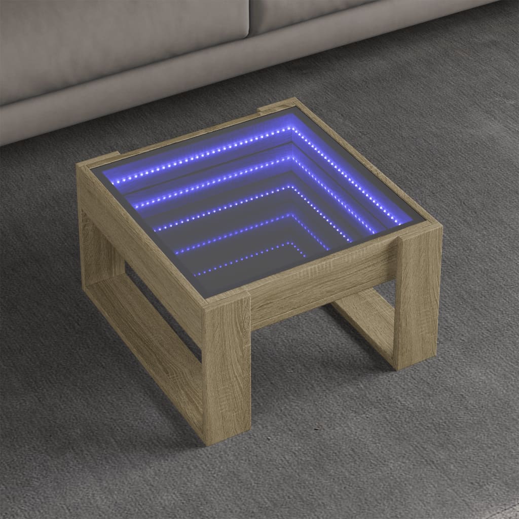 Konferenční Stolek S Infinity Led Betonově Šedý 50X53X30 Cm