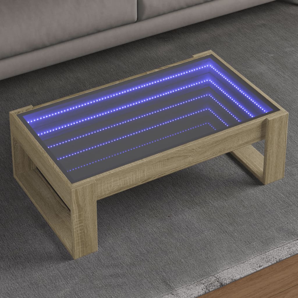 Konferenční Stolek S Infinity Led Betonově Šedý 50X53X30 Cm