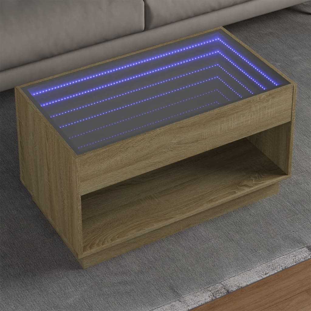 Konferenční Stolek S Infinity Led 40 X 40 X 50 Cm