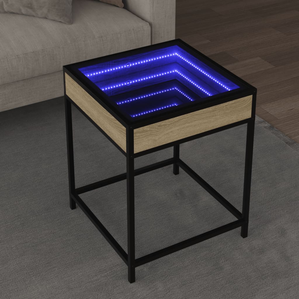 Konferenční Stolek S Infinity Led Šedý Sonoma