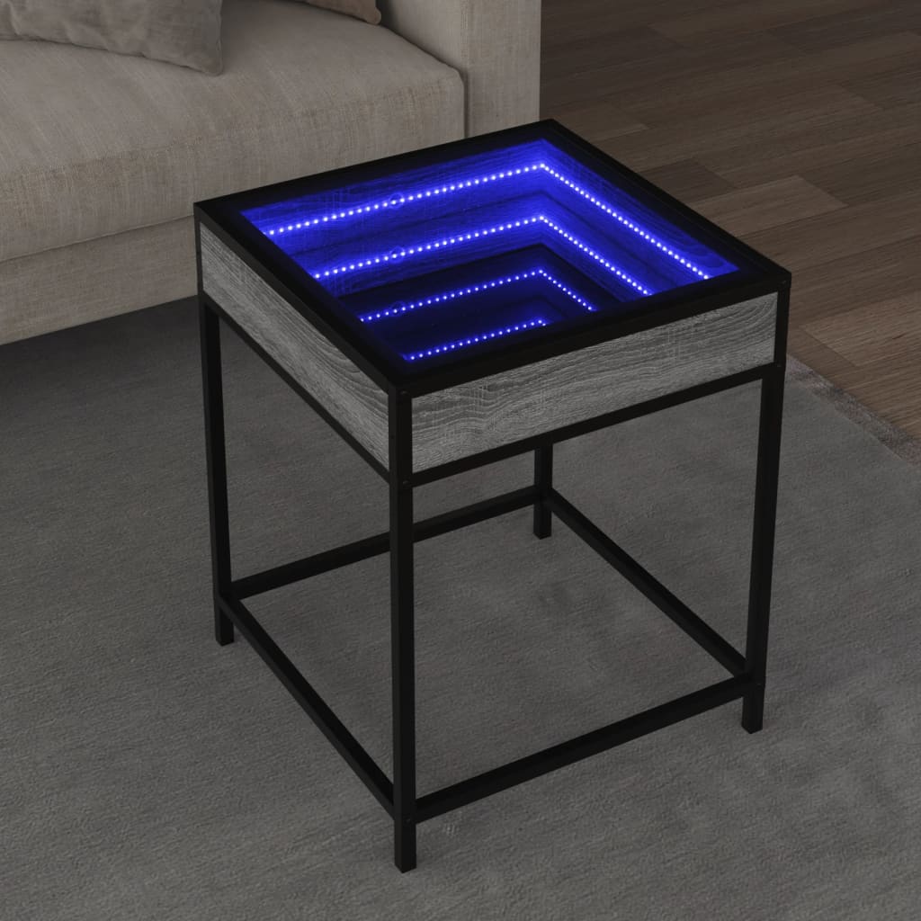 Konferenční Stolek S Infinity Led Šedý Sonoma
