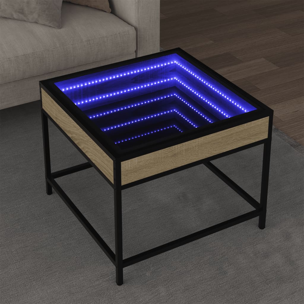 Konferenční Stolek S Infinity Led Šedý Sonoma