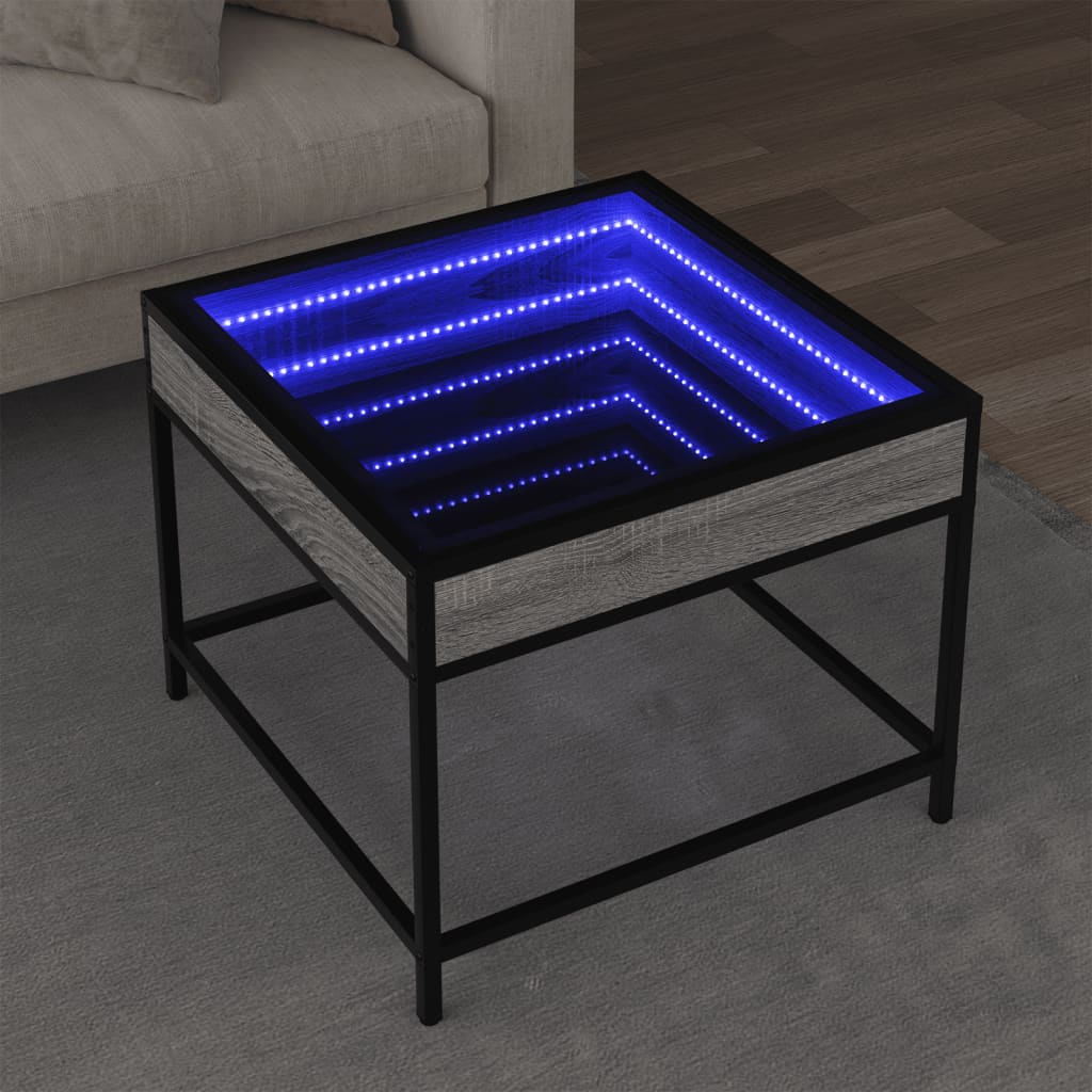 Konferenční Stolek S Infinity Led Šedý Sonoma