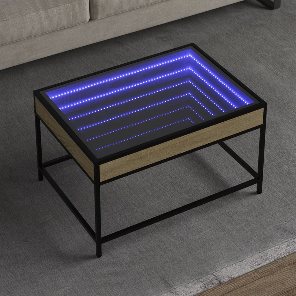 Konferenční Stolek S Infinity Led Šedý Sonoma